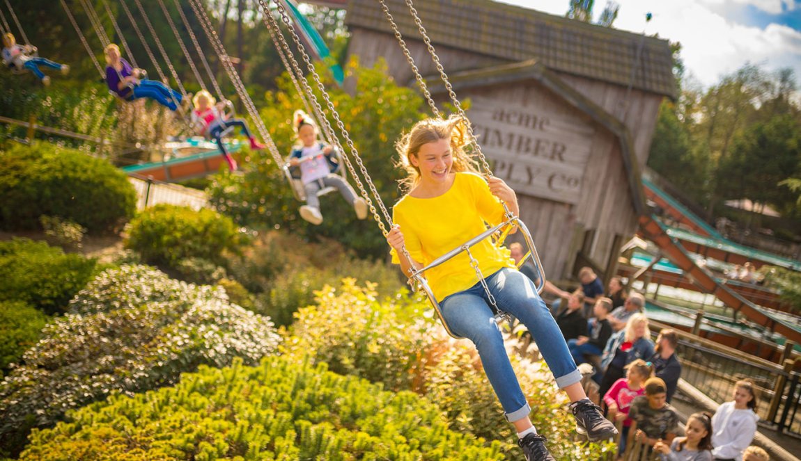 Woman in Slagharen attraction