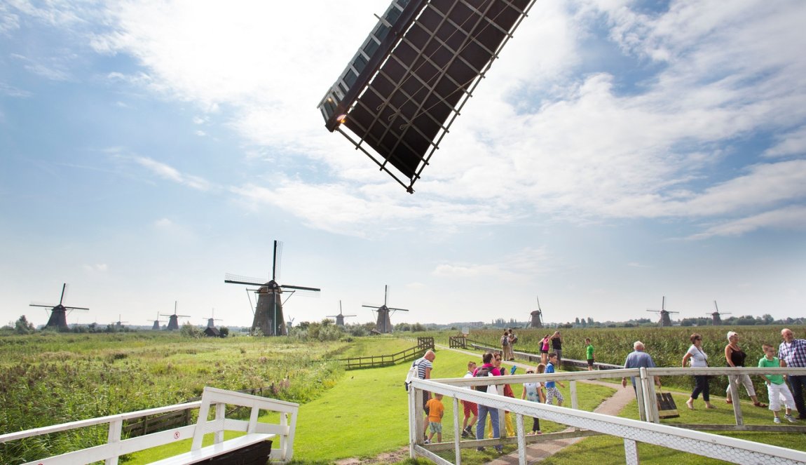 Visitors at Kinderdijk