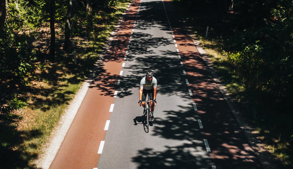 Cyclist on the Amerongse berg