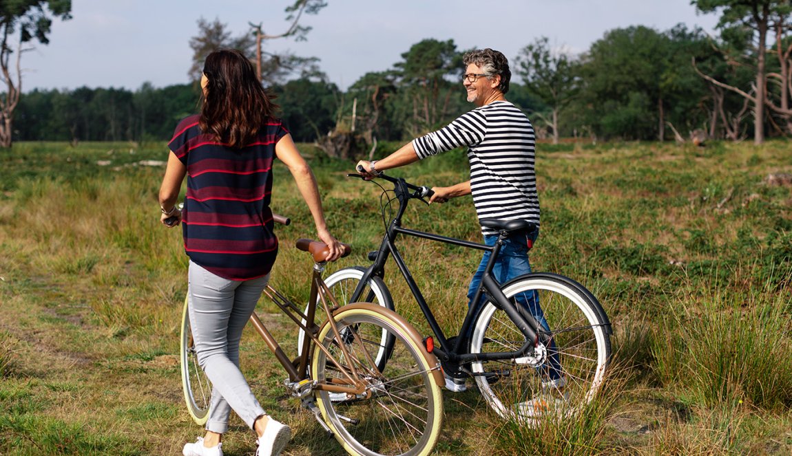 Cycling through Strubben Kniphorstbosch Drentsche Aa